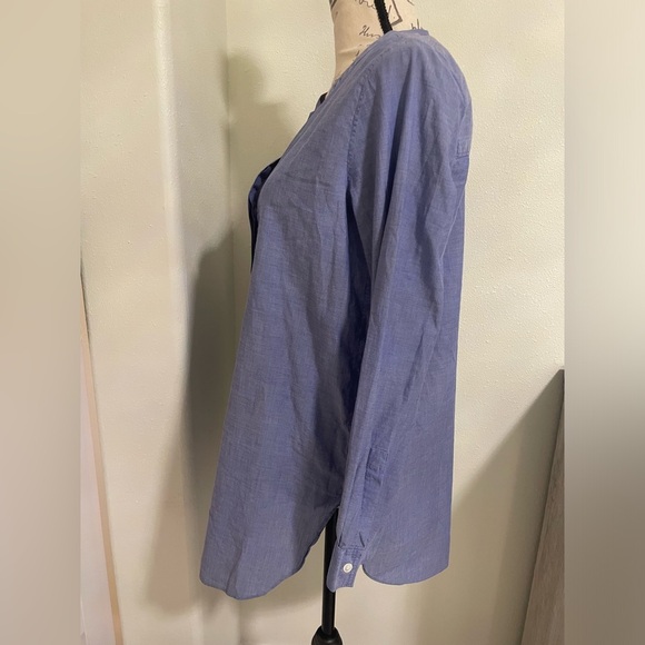 Theory Womens Medium Blue Orvinio Long Sleeve Tunic Top EUC - Picture 3 of 7